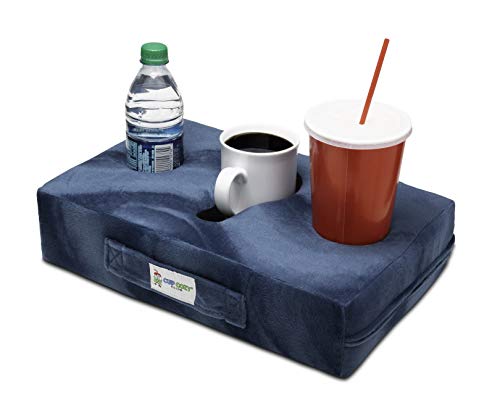 Product Cover Cup Cozy Pillow (Teal) As Seen on TV The World's BEST Cup Holder. Keep your drinks close and prevent spills. Use it anywhere-Couch, floor, bed, man cave, car, RV, park, beach and more!
