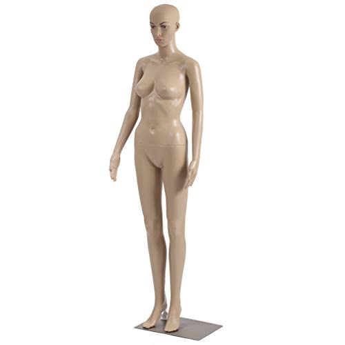 Product Cover Female Mannequin Torso Dress Form Mannequin Body 69 Inches Adjustable Mannequin Dress Model Full Body Plastic Detachable Mannequin Stand Realistic Display Mannequin Head Metal Base