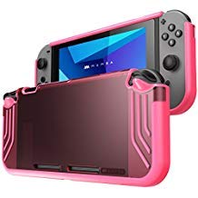 Product Cover Mumba case for Nintendo Switch, [Slimfit Series] Slim Clear Hybrid Protective Case for Nintendo Switch 2017 Release (Pink)