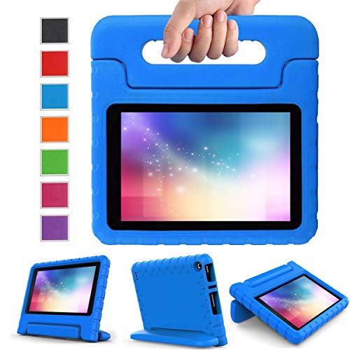 Product Cover 2017 New Fire 7 Case - LTROP Portable Shock Proof Fire 7 Tablet Case for Kids (7th Generation, 2017 Release) - Blue