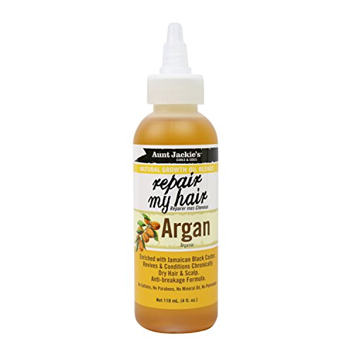 Product Cover Aunt Jackie's Natural Growth Oil Blends Repair My Hair, Enriched with Jamaican Black Castor and Argan Oil, Revives and Conditions Chronically Dry Hair and Scalp, 4 Ounce Twist Spout Bottle