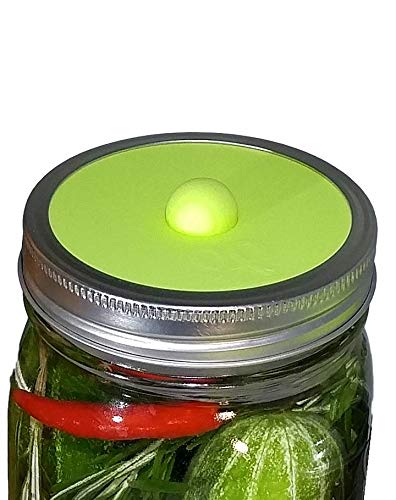 Product Cover Maintenance free silicone airlock waterless fermentation lids for wide mouth mason jars. BPA free, mold free, dishwasher safe. 6 pack. Premium Presents brand.