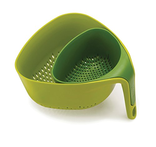 Product Cover Joseph Joseph 10535 Nest Colanders Stackable Set with Easy-Pour Corners and Vertical Handle, 2-piece, Green