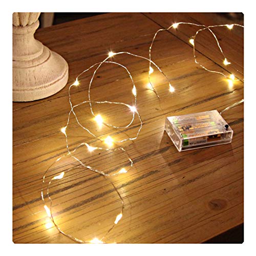 Product Cover Sanniu Led String Lights, Mini Battery Powered Copper Wire Starry Fairy Lights, Battery Operated Lights for Bedroom, Christmas, Parties, Wedding, Centerpiece, Decoration (5m/16ft Warm White)