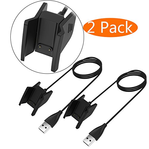 Product Cover KingAcc for Fitbit Alta HR Charger, 2-Pack 3.3ft/1m Replacement USB Charging Cable Cradle Dock Adapter for Fitbit Alta HR Fitness Wristband Smart Fitness Watch