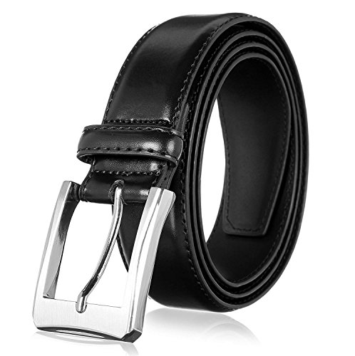 Product Cover Men's Genuine Leather Dress Belts Made with Premium Quality - Classic and Fashion Design for Work Business and Casual
