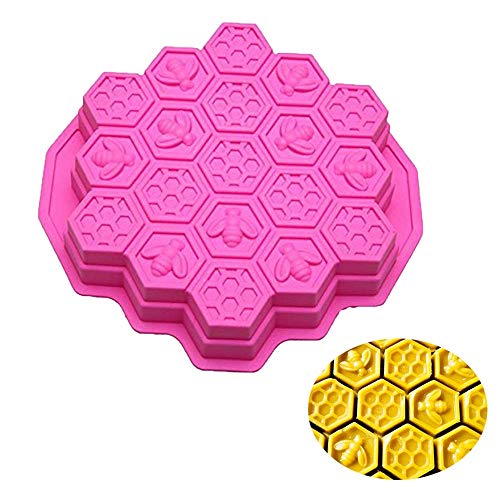 Product Cover ESA Supplies 19 Cavities Honeycomb Cake Molds silicone Soap Making Molds Pull-Apart Dessert Pan Candy Baking Cake Moulds