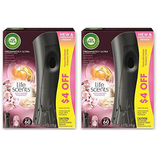 Product Cover Air Wick Freshmatic Automatic Spray Kit (Gadget + Refill), Summer Delights, Air Freshener (Pack of 2)