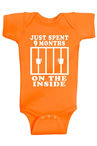 Product Cover Funny Cute Baby Boy & Baby Girl Clothes | Handmade Bodysuits by Aiden's Corner | 9 Months On The Inside