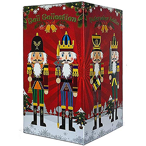 Product Cover Spring Country 4 Piece 12 Inch Nutcracker Figures Soldier Doll Decoration Figurine Collection Holiday House Present Wood Occasion Ornament Christmas Decorative Toys Set Kid