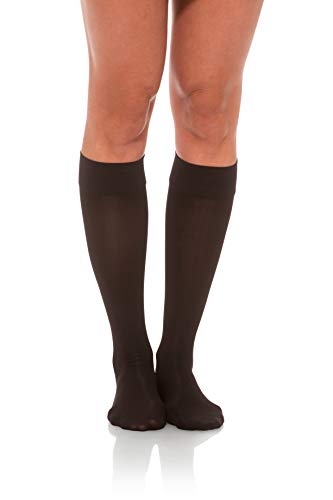 Product Cover Jomi Compression, Unisex, Knee High Stockings Collection, 20-30mmHg Sheer Closed Toe 232 (Large, Black)