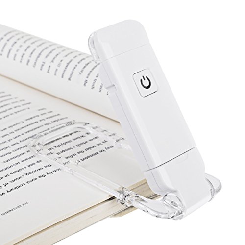 Product Cover DEWENWILS Rechargeable Book Light for Reading in Bed, Brightness Adjustable for Eye Care, LED Clip On Book Light for Kids, Mini Bookmark Light for Bookworms, Daylight