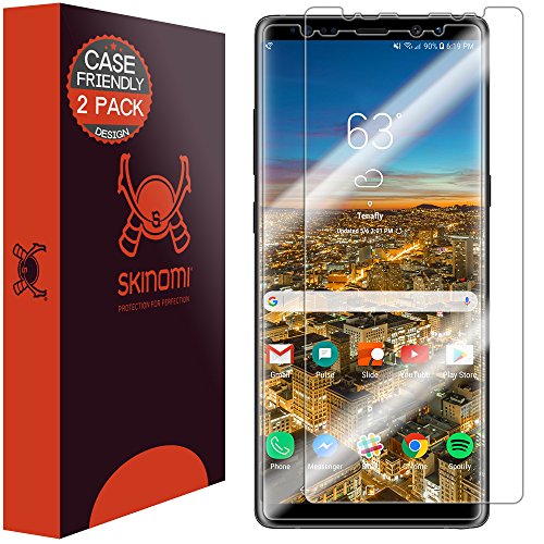 Product Cover Skinomi TechSkin [2-Pack] (Case Compatible) Clear Screen Protector for Samsung Galaxy Note 8 Anti-Bubble HD TPU Film