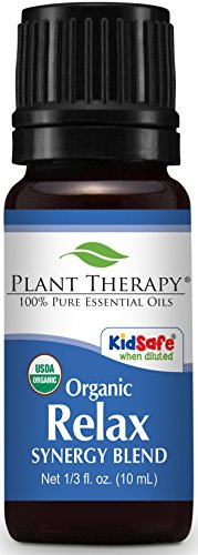 Product Cover Plant Therapy Essential Oils Relax Synergy - Sleep & Stress Blend 100% Pure, Undiluted, Natural Aromatherapy, Therapeutic Grade (10 mL Organic)