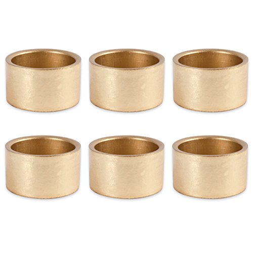Product Cover DII Shabby Chic Napkin Rings for Wedding Receptions, Dinners Parties, Family Gatherings, or Everyday Use - Shimmer Gold, Set of 6