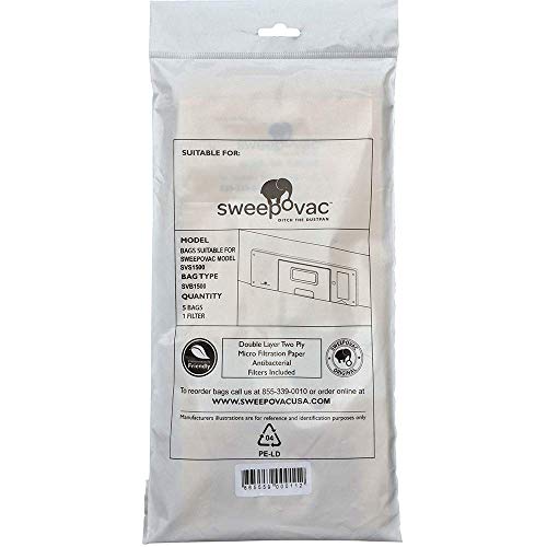 Product Cover Sweepovac SVB1500 Replacement Bag Pack with Filter