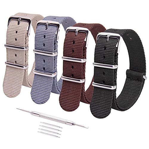 Product Cover Ritche 16mm 18mm 20mm 22mm 24mm NATO Watch Straps,Nylon Replacement Men Women Bands