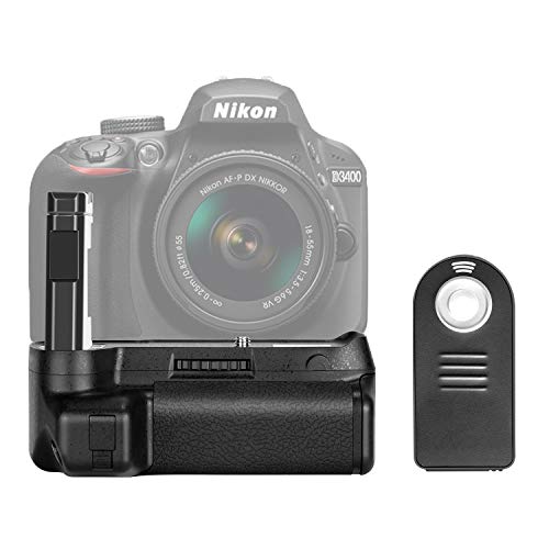 Product Cover Neewer Battery Grip for Nikon D3400 DSLR Camera Vertical Shutter Release Button Work with One or Two EN-EL14a Battery (NW-D3400)