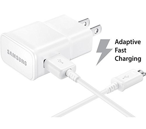 Product Cover Verizon Samsung Galaxy J3 (2016) Adaptive Fast Charger Micro USB 2.0 Cable Kit! [1 Wall Charger + 5 FT Micro USB Cable] AFC uses dual voltages for up to 50% faster charging! - Bulk Packaging