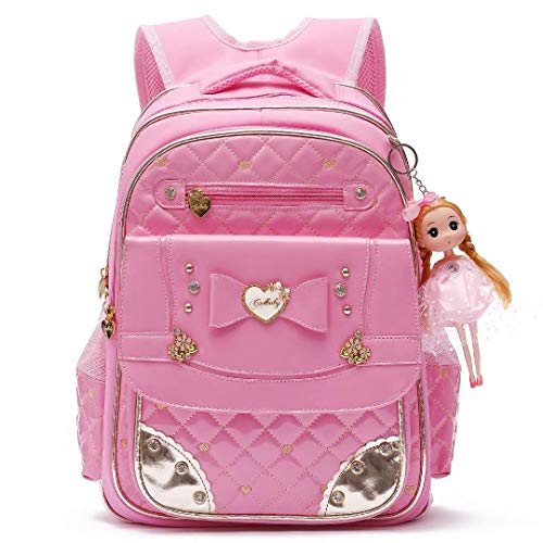 Product Cover Backpack for Girls, Waterproof Kids Backpacks School Bag Toddler Bookbags Cute Travel Daypack （Large,Pink)