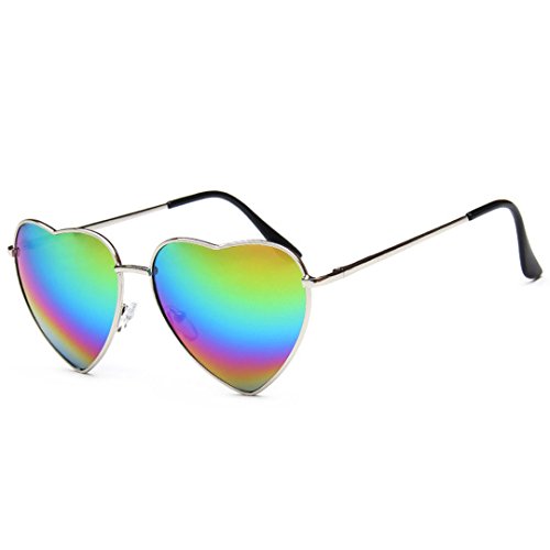 Product Cover Mily Color Coated Full Metal Frame UV400 Heart Shape Sunglasses Eyewear