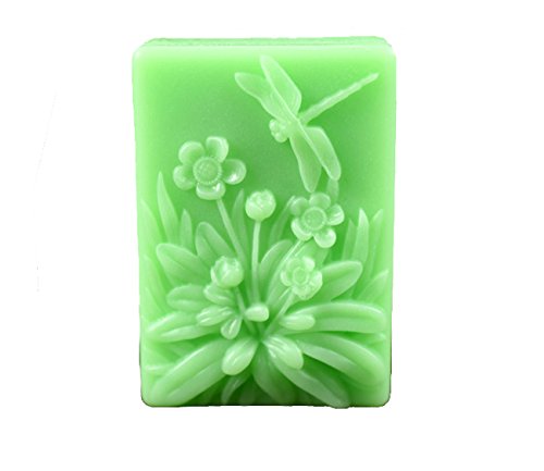 Product Cover Longzang S515 Dragonfly Flower Silicone Soap Mold 3D Handmade Craft Mould