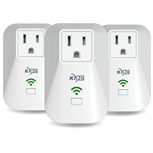 Product Cover KMC 3 Pack Wi-Fi Smart Plug with Energy Monitoring, Compatible with Amazon Alexa Google Home, No Hub Required, Remote Control Outlet with Timing Function, ETL Listed