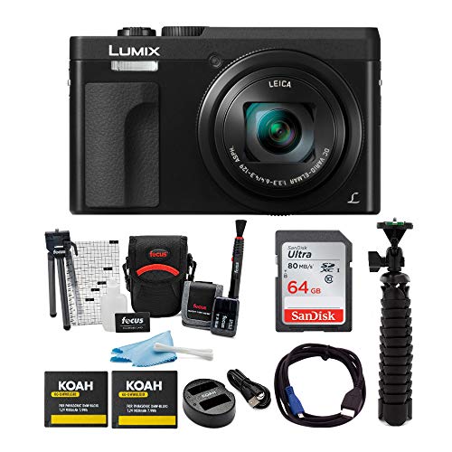 Product Cover Panasonic LUMIX DC-ZS70K 20.3MP 4K Digital Camera (Black) with 64GB SD Card and Accessory Bundle