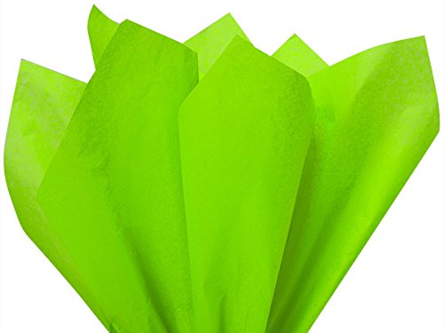 Product Cover Bright Lime Tissue Paper 15 x 20 100 Sheets Premium Quality Tissue Paper by A1 bakery supplies Made in USA