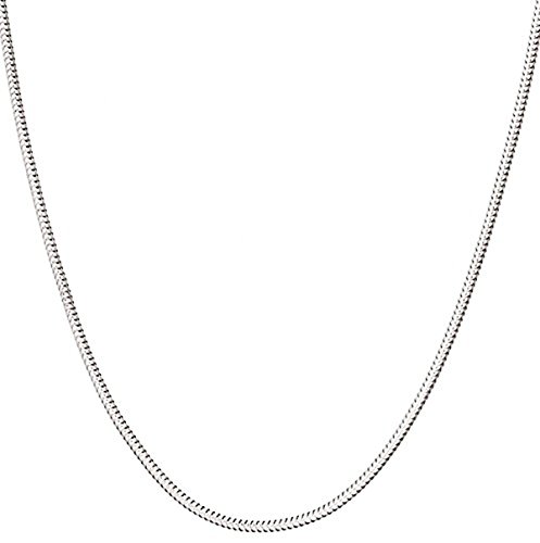 Product Cover Italian Fashions 925 Sterling Silver Italian 1mm,1.2mm, 1.6mm Snake Chain Crafted Necklace Thin Lightweight Strong - Lobster Claw Clasp With Extra Clasp