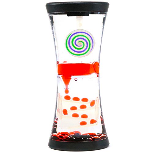 Product Cover Big Mo's Toys Hypnotic Liquid Motion Spiral Timer Toy for Sensory Play - Relaxing Bubble Motion Autism ADHD Toy, Calming Toy, Sensory Visual Relaxation Desk Toy, One Piece
