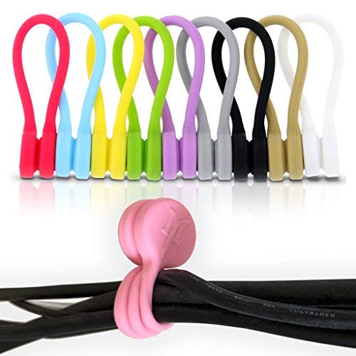 Product Cover TwistieMag Super Strong Magnetic Twist Ties - Multi Color 10 Pack - Unique Solution For Cable Management