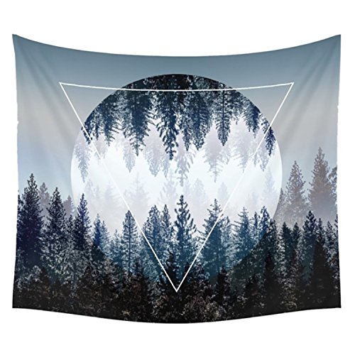 Product Cover Tapestry Wall Tapestry Wall Hanging Tapestries Sunset Forest Tapestry Ocean and Mountains Wall Hanging Tapestry with Romantic Pictures Art Nature Home Decorations Dorm Decor Tapestries 59 x 51 Inches