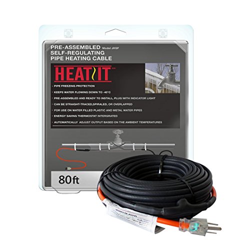 Product Cover HEATIT JHSF 60-feet 120V Self Regulating Pre-assembled Pipe Heating Cable