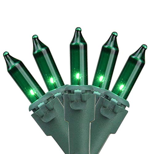 Product Cover 35-Count Green Mini Christmas Light Set, 7ft Green Wire