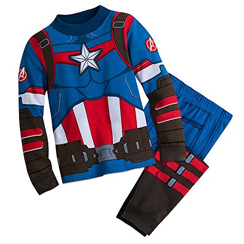 Product Cover Marvel Captain America Costume PJ PALS Pajamas for Boys