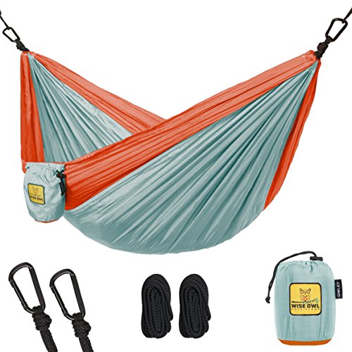 Product Cover Wise Owl Outfitters Kids Hammock for Camping The Owlet Kid Child Toddler or Gear Sling Hammocks - Perfect Small Size for Indoor Outdoor or Backyard - Portable Parachute Nylon - Blue/Org