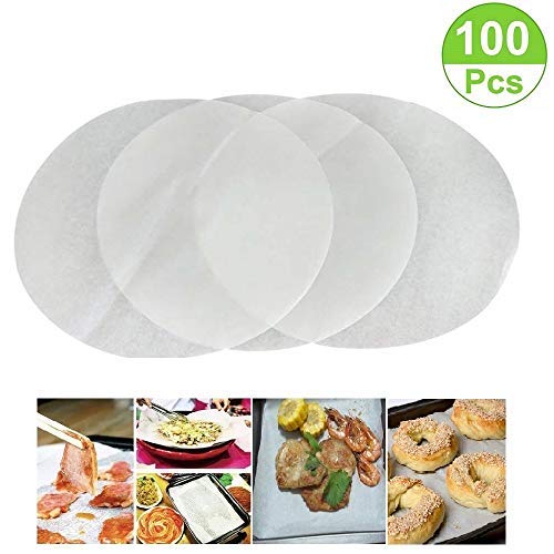 Product Cover (set of 100) Non-Stick Round Parchment Paper 10 Inch Diameter,Baking Paper Liners for Round Cake Pans Circle