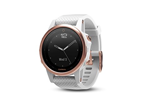 Product Cover Garmin fēnix 5s, Premium and Rugged Smaller-Sized Multisport GPS Smartwatch, Sapphire Glass, Rose Gold/White