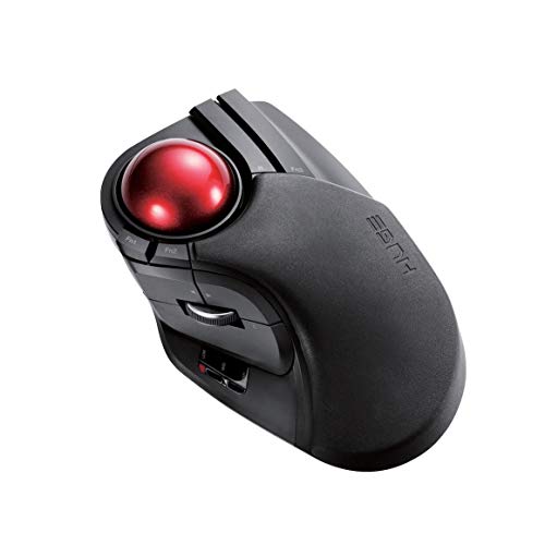 Product Cover ELECOM M-HT1DRBK Wireless Trackball Mouse - Extra Large Ergonomic Design, 8-Button Function with Smooth Tracking, Black