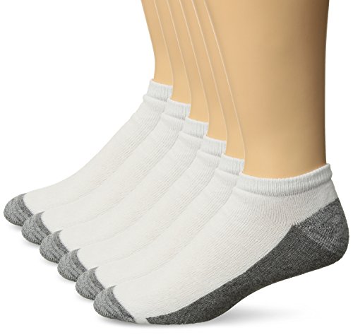 Product Cover Hanes Men's ComfortBlend Max Cushion 6-Pack White Low Cut Socks