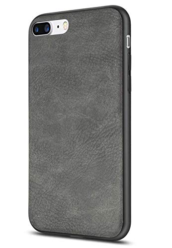 Product Cover iPhone 7 Plus Case Salawat iPhone 8 Plus Case Shockproof Phone Case with Soft PU Leather Bumper Hard PC Hybrid Protection for Apple iPhone 7/8 Plus 5.5inch (Grey)