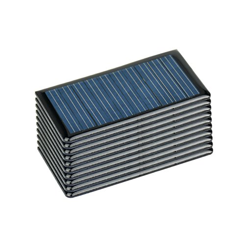 Product Cover AOSHIKE 10Pcs 5V 60MA Epoxy Solar Panel Polycrystalline Solar Cell for Solar Battery Charger DIY 68x37MM/2.67x1.45inch 5V 0.06A 0.3W Solar Cells