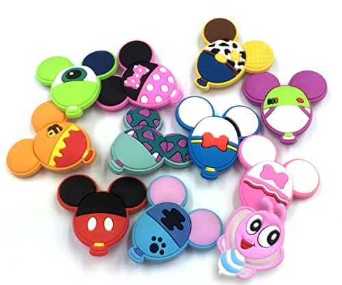Product Cover 11pcs Cute Balloon Shape shoe charms Fits for Croc Shoes & Wristband Bracelet Party Gifts