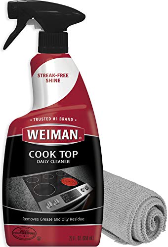 Product Cover Weiman Cook Top Daily Cleaner - 22 Ounce - Weiman Microfiber Cloth for Glass Ceramic and Induction Stove Top