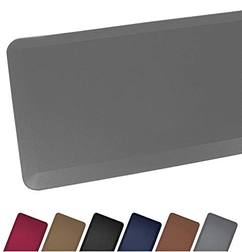 Product Cover Anti Fatigue Comfort Floor Mat By Sky Mats -Commercial Grade Quality Perfect for Standup Desks, Kitchens, and Garages - Relieves Foot, Knee, and Back Pain (20x39x3/4-Inch, Gray)