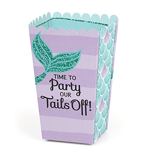 Product Cover Let's Be Mermaids - Baby Shower or Birthday Party Favor Popcorn Treat Boxes - Set of 12