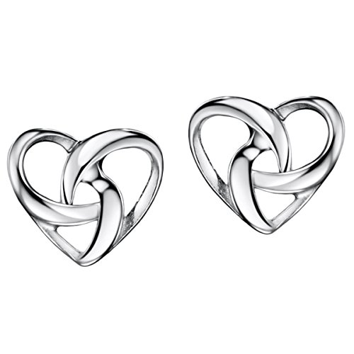 Product Cover Mints Sterling Sliver Heart Earrings Stud Twisted Knot Jewelry for Women