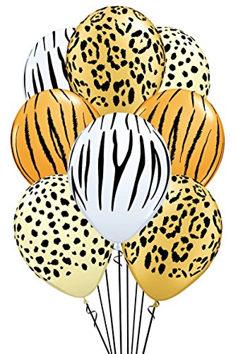 Product Cover Qualatex Safari Assortment Biodegradable Latex Balloons, 11-Inches (24-Units)