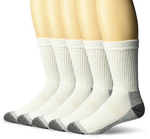 Product Cover Fruit of the Loom Men's Cotton Work Gear Crew Socks | Cushioned, Wicking, Durable | 5 Pack